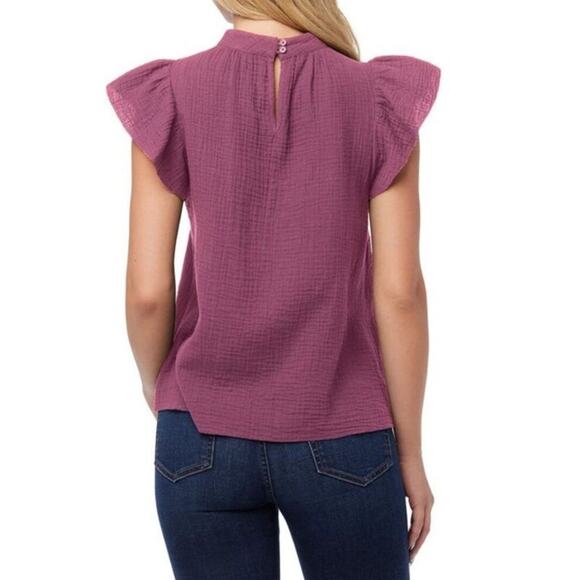 NWT Joe’s Cotton Gauze Flutter Sleeve Top in Rose-Size XS - Picture 2 of 5